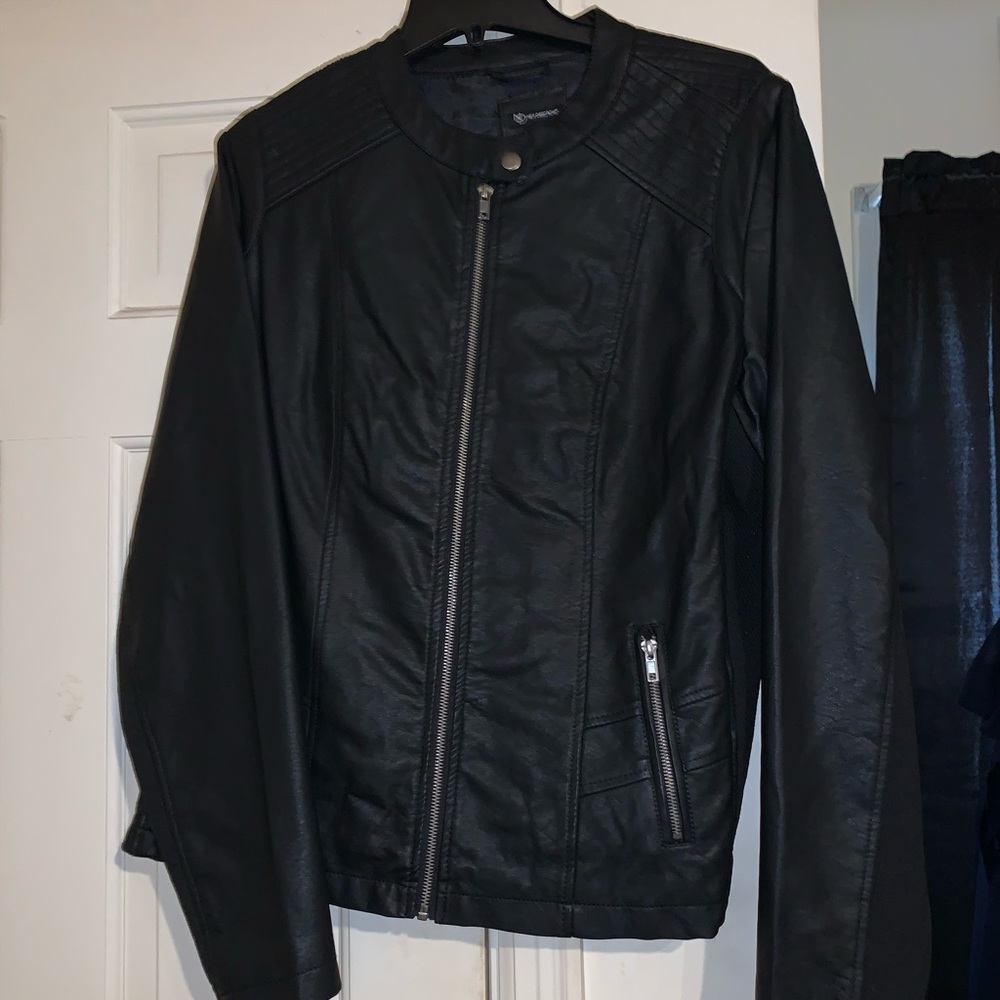 Black leather jacket